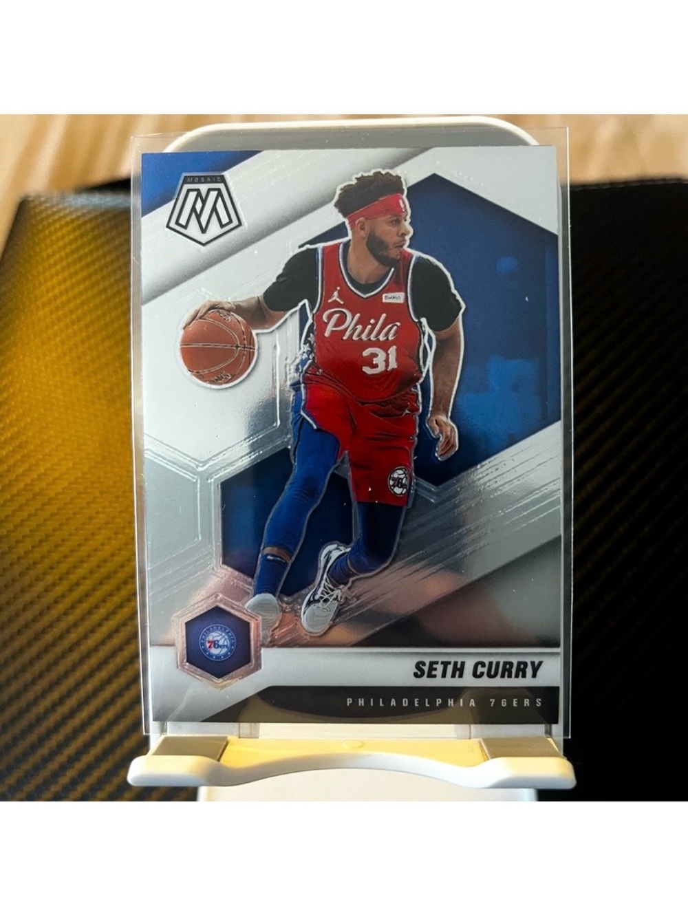 PHILADELPHIA 76ers 2020-21 Seth Curry Panini Mosaic #97 NBA Trading Card SIXERS